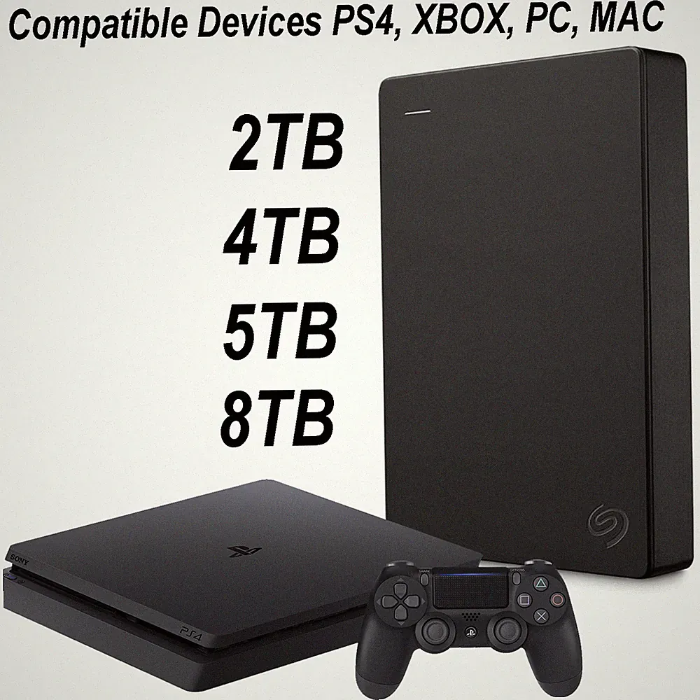 5TB 4TB 2TB Seagate for PS4 Playstation Portable External Hard Drive HDD USB 3.0